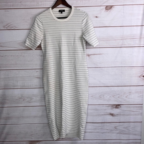 Theory Ribbed Midi Dress - Size Large - Picture 4 of 14